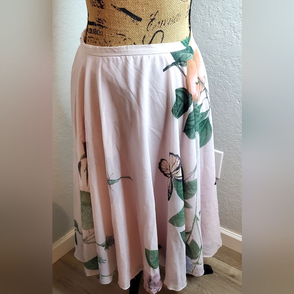 Catherine Floral Print Women's Skirt - Pink